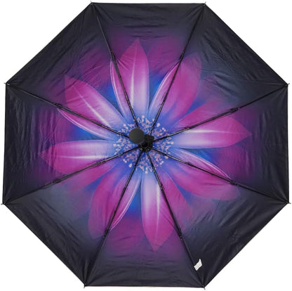 LLanxiry Compact Travel Umbrella, Mini Windproof Umbrellas for Rain & Sun, Small Lightweight Outdoor UV Umbrella, Portable Folding Umbrellas for Travel