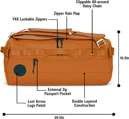 Baboon to the Moon Go-Bag Small 40L – Detachable Straps, Small Duffle Bag for Travel, Gym Bag for Women, Mens Travel Bag, Duffel Bags for Traveling, Travel Duffel Bags for Women (Caramel)