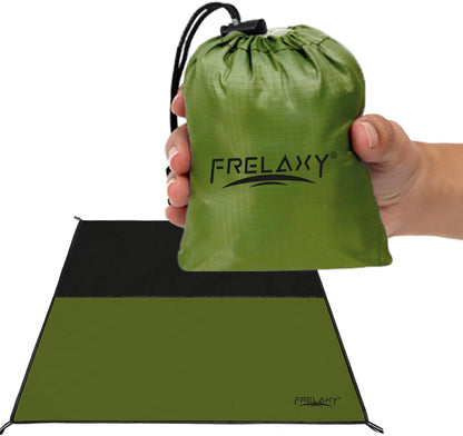 Frelaxy Pocket Picnic Blanket, Waterproof Sandproof Beach Mat, Compact Camping Tarp for Festivals, Hiking, Travel, Outdoor Recreation