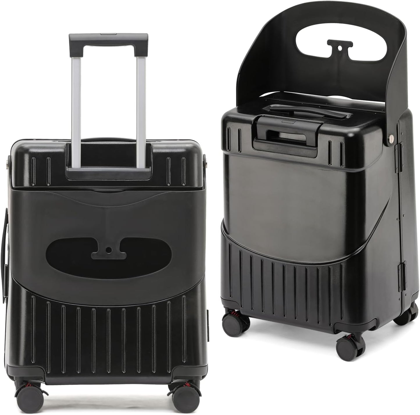 22 Inch Hardside Checked Luggage with Child Seat - 40L Spinner Suitcase W/TSA Lock, Aircraft-Grade ABS+PC Shell & Commercial Wheels for Family Travel