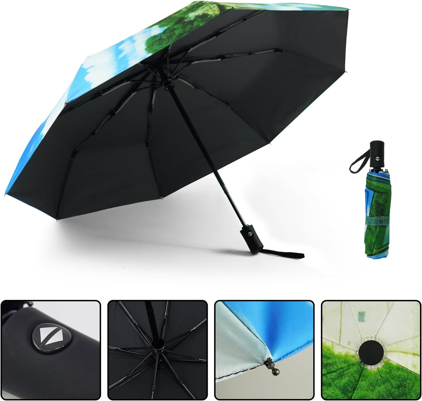 SY COMPACT Travel Umbrella Windproof Automatic Umbrellas Small Compact UV Sun Protection Factory Outlet Umbrella