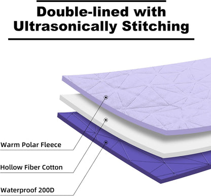 Outdoor Waterproof Blanket, Foldable Fleece Stadium Blanket for Outdoor Sports Event, Camping, Concerts, Car, Pet, Picnics - Windproof, Wearable, Machine Washable 80" x 58"