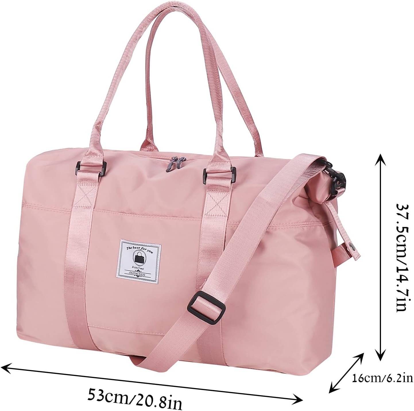 Travel Duffle Bag, Waterproof Sport Tote Gym Bag for Women Men, Overnight Weekender Carry On Bag with Wet Pocket