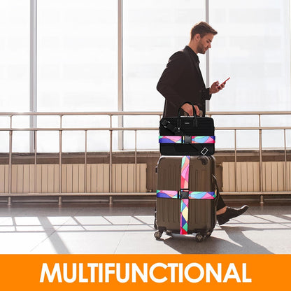 Adjustable Travel Luggage Strap Suitcase Belt Travel Bag Accessories 1.96 in W x 6.23 ft L