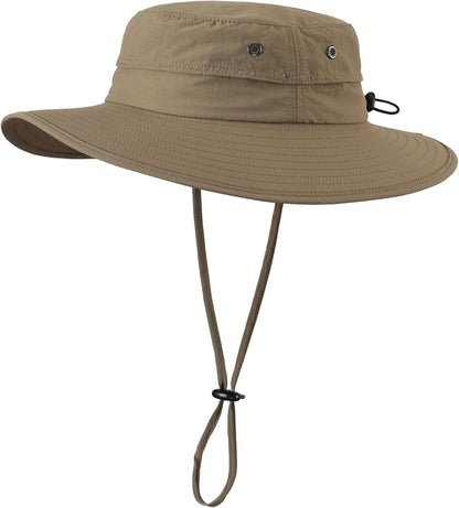 Home Prefer UPF50+ Mens Sun Hat Wide Brim Fishing Hat Sun Protection Beach Gardening Bucket Hat for Men Women