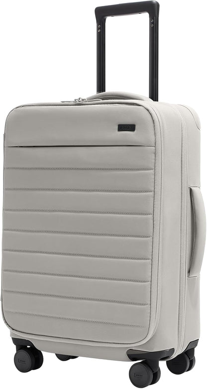 Away Softside Bigger Carry-On Suitcase, 23 Inch Lightweight, Expandable High-Strength Nylon Luggage With Spinner Wheels, Meets Requirements for Most Major Airlines, Cloud Gray