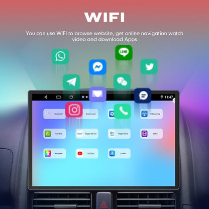 Kunfine CarPlay Android Auto Navigation Stereo GPS Radio Reverse Camera Display 13.1" QLED Touchscreen Headunit Tablet Pad Media Player for Subaru Forester 2007-2013, if Applicable Octa Core 2G+32G