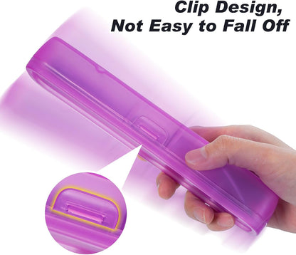 Travel Utensils with Case, 4-Piece Stainless Steel Portable Cutlery Set, Reinforced Case with Buckle Design, Lunch Box for Camping Work School, Include Fork Spoon Knife, Dishwasher Safe, Rainbow