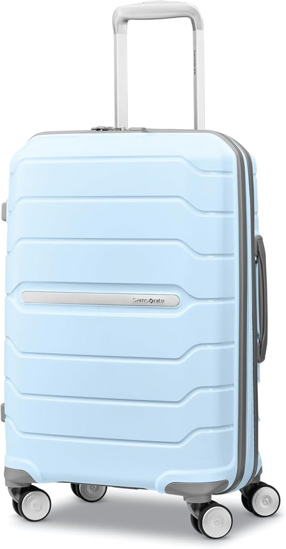 Samsonite Freeform Hardside Carry-On Luggage with Spinner Wheels - Hardshell Suitcase - TSA, Airline-Approved - Expandable Hard Shell, Smooth Rolling Wheels for Lightweight Travel - Sky Blue