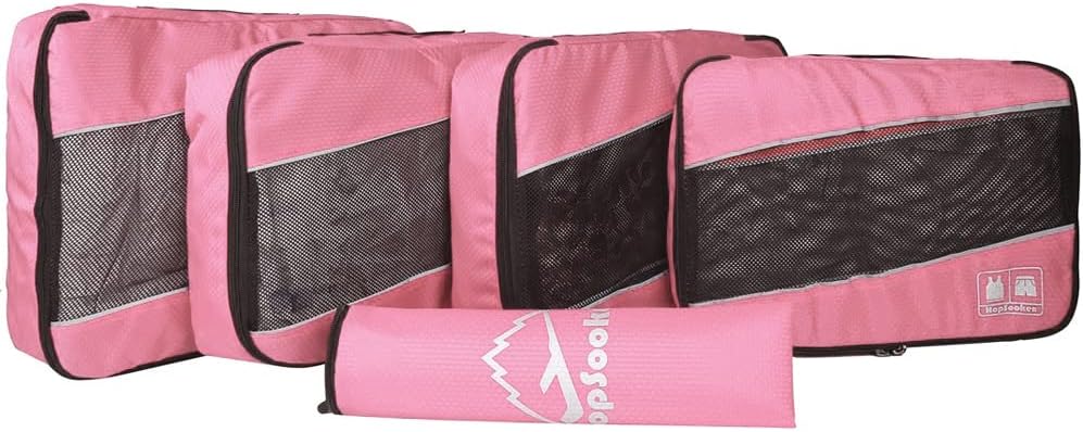 5 Set Packing Cubes for Travel Large Suitcase Luggage Organizer Bags Travel Accessories Vacation 4 Cubes 1 Laundry Pouch Bag