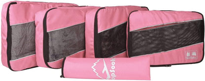 5 Set Packing Cubes for Travel Large Suitcase Luggage Organizer Bags Travel Accessories Vacation 4 Cubes 1 Laundry Pouch Bag