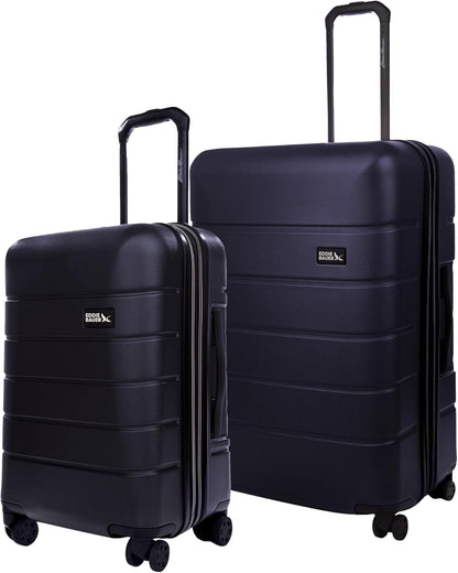 Eddie Bauer Glacier Carry-On 22" and Checked 30" Luggage | Hardside | Spinner Wheels | Expandable | Lightweight | Travel Essentials - Storm Blue