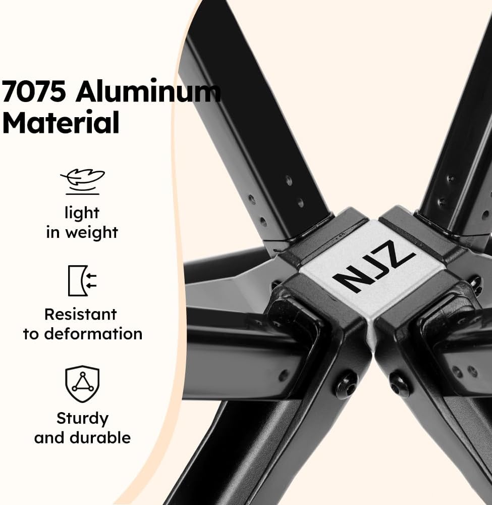 Small Camping Chair, Compact Folding Camping Chair for Adults-200 LBS Supported Lightweight Backpacking Chair for Outdoors Fishing, Hiking, Travel, Picnic, Beach Aluminum Chair(Black)