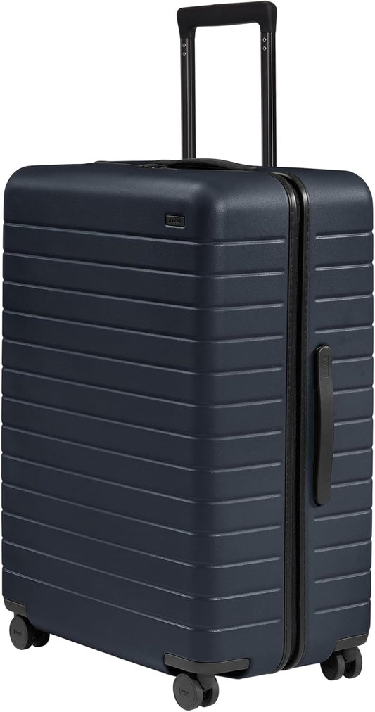 Away Large Checked Luggage, 29 Inch Hardside Suitcase with Spinner Wheels, Lightweight & Durable, TSA Lock, Navy Blue