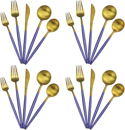Gugrida 20-Piece 18/10 Stainless Steel Flatware Silverware, Luxury Dinnerware by Gugrida