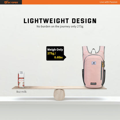 SKYSPER Small Daypack 10L Hiking Backpack Packable Lightweight Travel Day Pack for Women Men