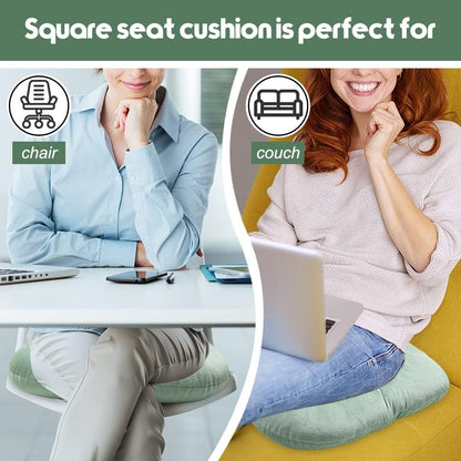 Stuffed Donut Pillow Seat Cushion | for Tailbone and Coccyx Pain, Hemorrhoids, Bed Sores, Pregnancy, Prostate, Surgery Recovery, Sitting Pressure Relief, for Home, Office and Car (Moss Green)