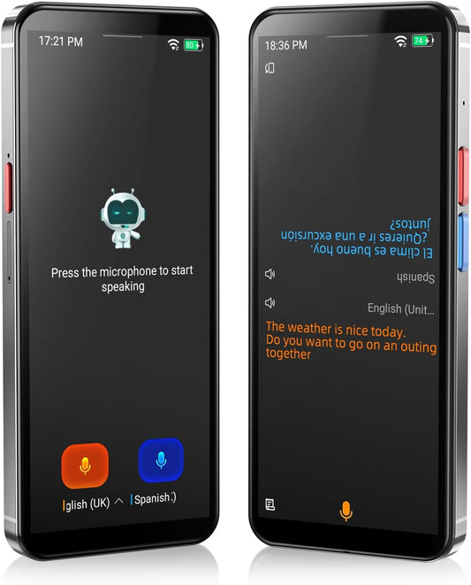 Language Translator Device, 5.5" High-end Upgraded Ai Translator No WiFi Needed, Support 150 Languages, Two Way Real-Time Voice Offline Recording Premium Translator Device for Business Travel