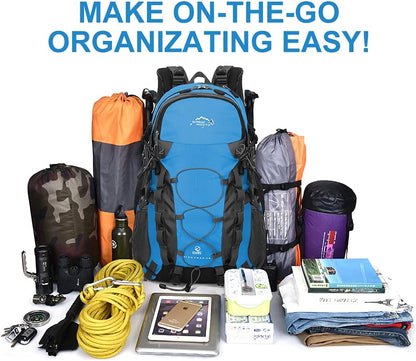 INOXTO lightweight Hiking Backpack 35L/40L Hiking Daypack with Waterproof Rain Cover for Travel Camping Outdoor Men and Women