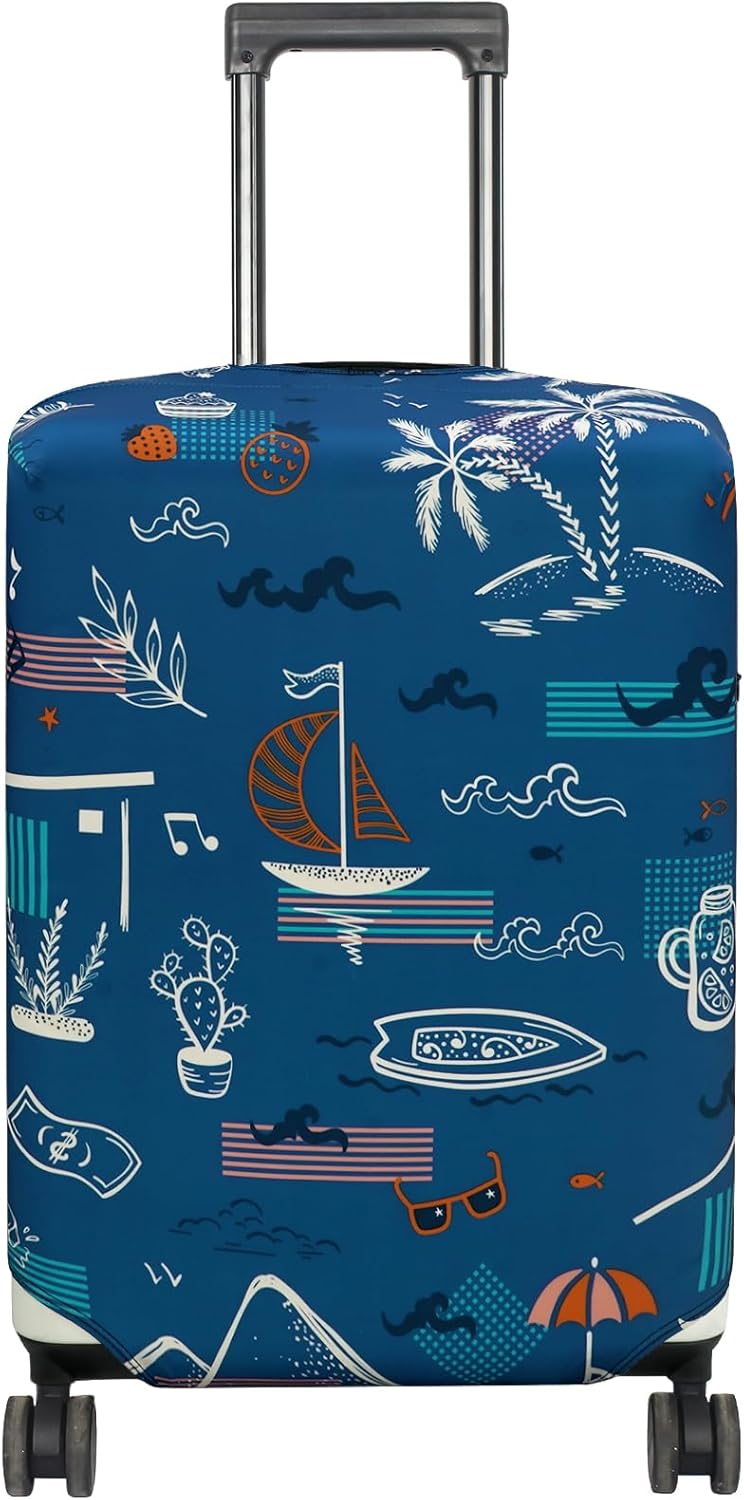 HYPER VENTURE Washable Luggage Cover - Fashion Suitcase Protector Fits 18-22 Inch Luggage (Hawaii Beach, S)