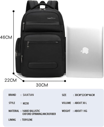 Professional Business Backpack for Men,15.6inch Laptop Compartment with Anti-Theft Zipper,Waterproof Travel Backpack for Office&Commute,Multiple Layers,Comfortable Carrying.