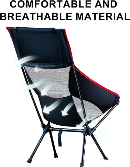 Camping Chairs Portable, Foldable Chair Lightweight, Backpacking Chair for Adults, Folding Chairs for Outside Camp (Large)