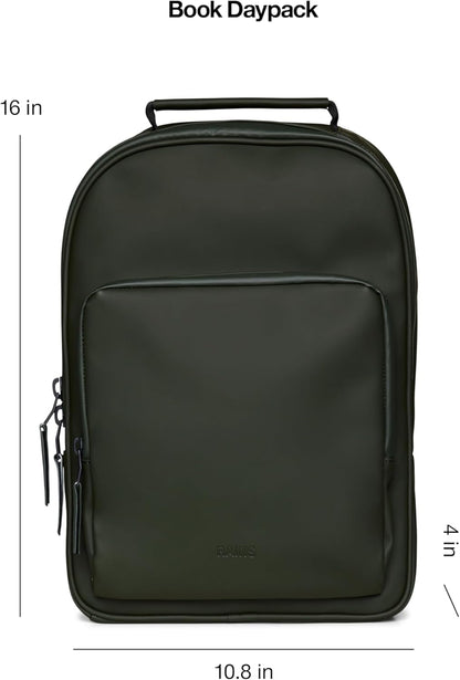 RAINS Regular Book Daypack, Backpack, Laptop Bag, Waterproof, 2 Year Warranty, Black