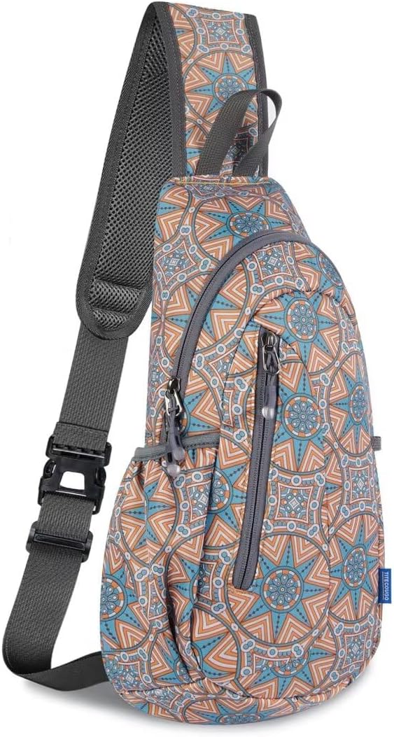 TITECOUGO Small Sling Bag, Lightweight Crossbody Backpack for Men Women, Shoulder Bag for Sports and Outdoor