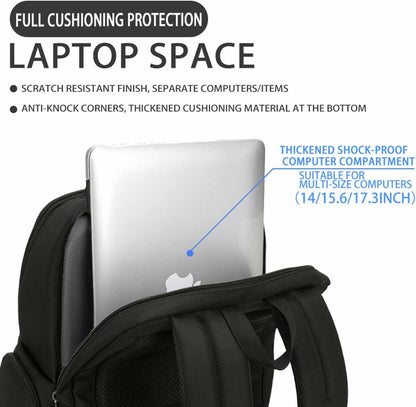 Men's Multilayer Backpack Business Casual Large Capacity Multifunctional Laptop Bag (Grey)