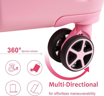 Merax 24 Inch Expandable Checked Luggage, Hardshell ABS Medium Suitcase with Spinner Wheels, TSA Lock, Lightweight Travel Suitcase for Long Trips and Vacations