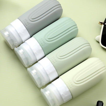 Travel Bottles for Toiletries, Tsa Approved 2oz Travel size Bottles, BPA Free Leak Proof Travels Toiletry Containers, Traveler Accessories with Toiletry Bag for Shampoo Liquid (4 Pack)