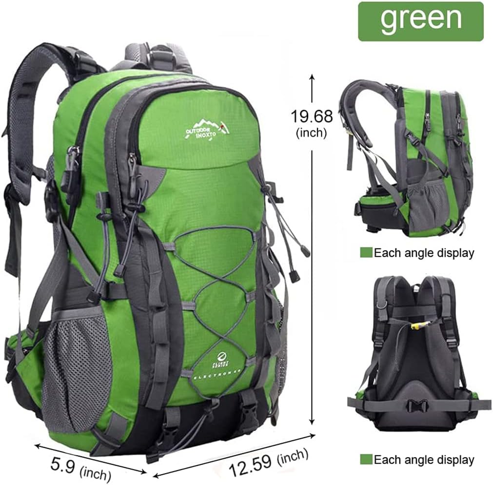 INOXTO lightweight Hiking Backpack 35L/40L Hiking Daypack with Waterproof Rain Cover for Travel Camping Outdoor Men and Women