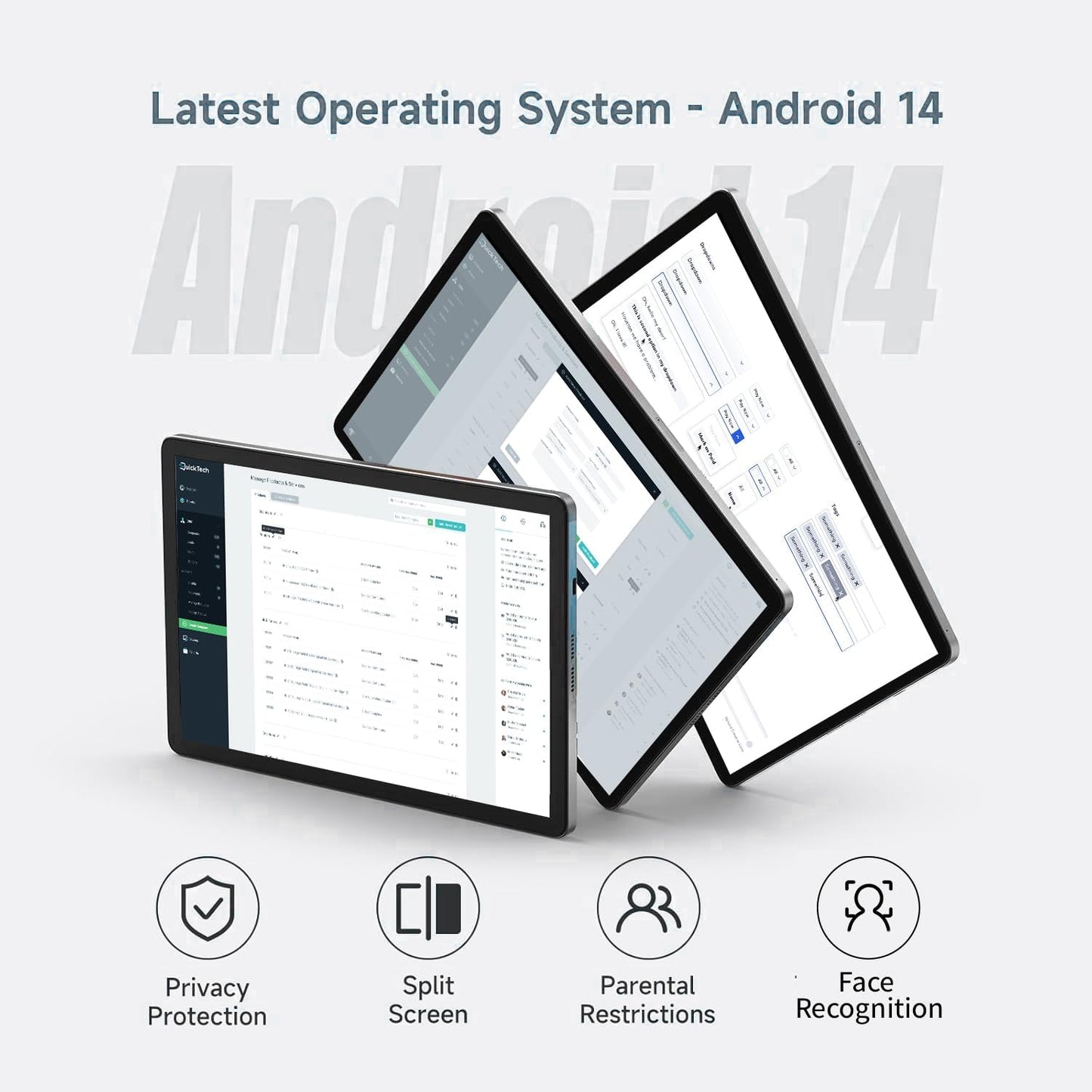 Tablet 10 Inch Android Tablets | with 10GB RAM + 64GB ROM (1TB Expand) | Octa-Core | 1280x800 IPS HD Touchscreen | Dual Camera | 6000mAh. Tablet with Keyboard (Blue)