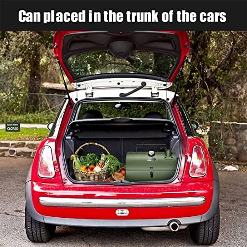 MAISON HUIS Small Charcoal Grill, Portable Tabletop BBQ Smoker for Outdoor Camping,Mini Grill for Tailgating, Hiking & Picnic, (Green)