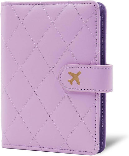 Melsbrinna Premium Leather Passport Holder Covers Case, Waterproof Rfid Blocking Travel Wallet Passport Holder with Pen Holder, Cute Passport Book for Women/Men