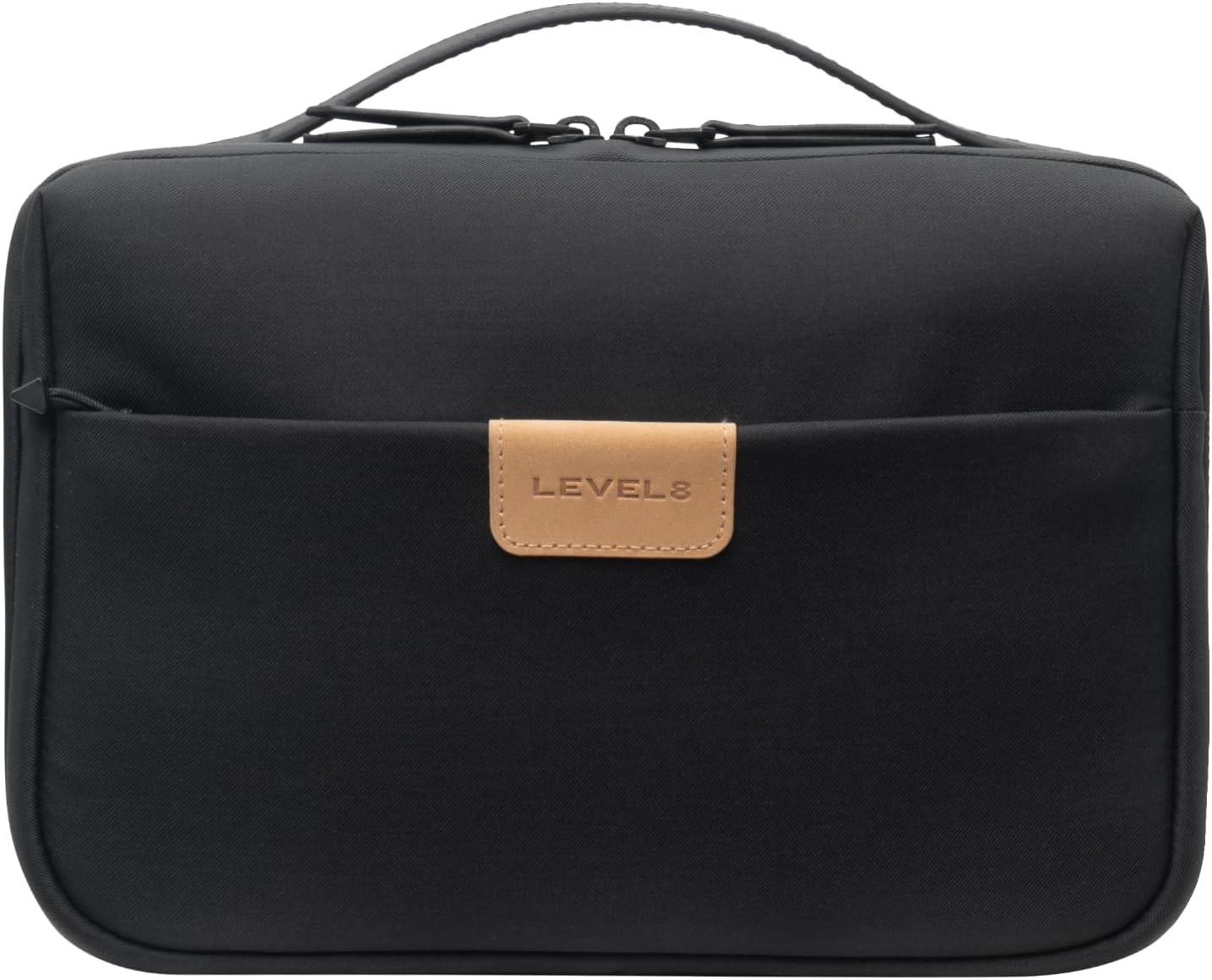 LEVEL8 Travel Toiletry Bag for Women Men, Travel Organizer Water Repellent, Makeup Organizer with Hang Hook for Travel Accessories, Large/Black