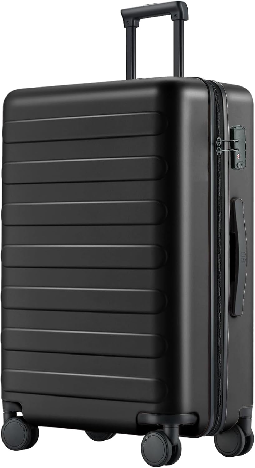 Carry on Luggage 22 X 14 X 9 Airline Approved, 20 Inch Luggage for 3-5 Days Travel, Double Spinner Wheels, 100% Hardshell PC, TSA Lock (01-Black (Basic), Checked 26-Inch)