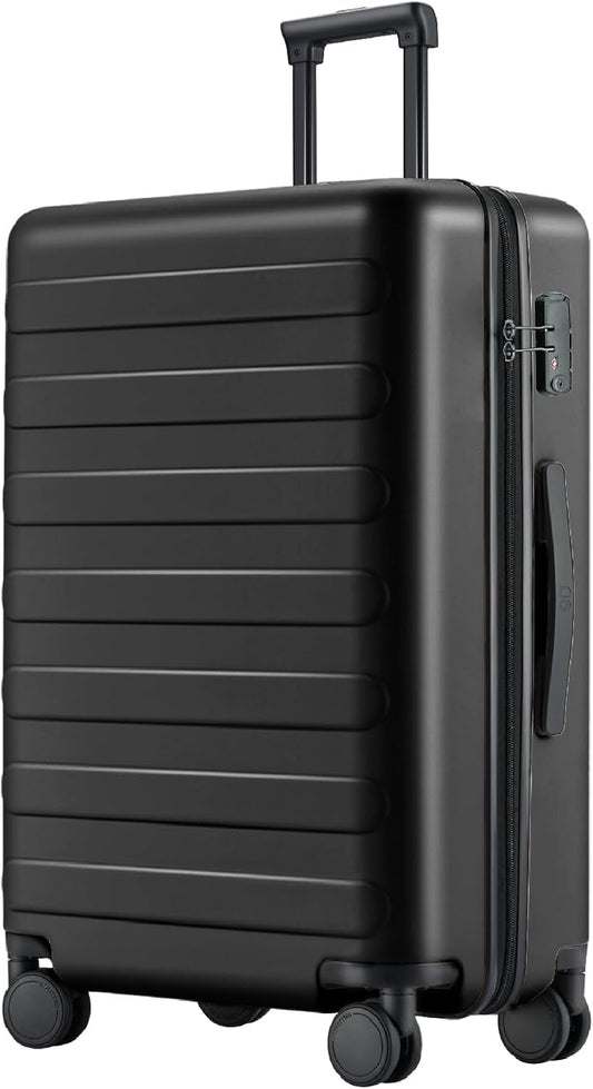 Carry on Luggage 22 X 14 X 9 Airline Approved, 20 Inch Luggage for 3-5 Days Travel, Double Spinner Wheels, 100% Hardshell PC, TSA Lock (01-Black (Basic), Checked 26-Inch)