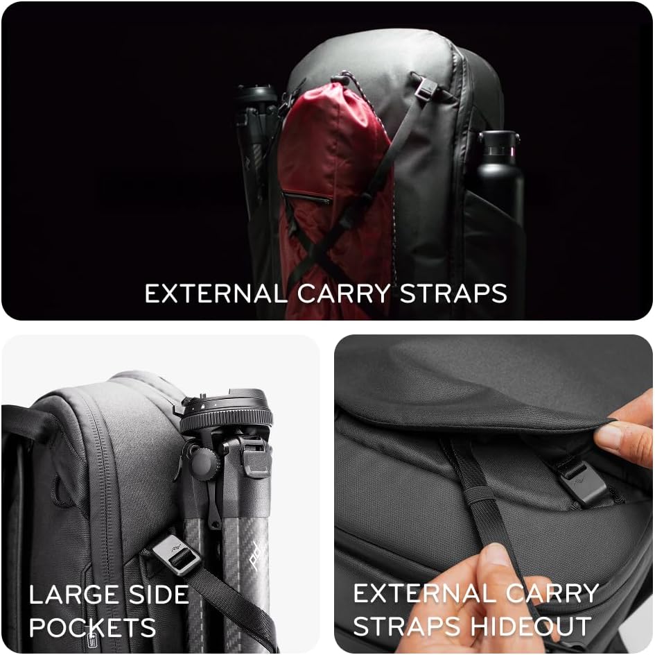 Peak Design Travel Backpack 30L, Coyote, Expandable 27-33L Design, Rear and Top Access, Weatherproof Shell, Laptop Sleeve, Ideal for Travel or Everyday Carry, Versatile Backpack for Men and Women