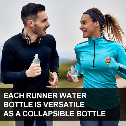 INOXTO Soft Flask,Collapsible Soft Water Bottles for Hydration Vests and Running Packs, Soft Flask Running Bottles for Hiking Cycling(250/500 ml) (2 PCS SMALL)
