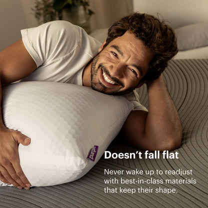 Purple Harmony Pillow - Standard Tall, Greatest Pillow Ever Invented, 360º Hex Grid & Talalay Latex Core - No Pressure Support, Stays Cool, Luxurious Comfort