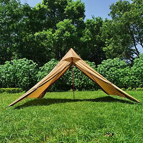 Ultralight Hot Teepee Tent with Stove Jack for 1-2 Person 3.4lb Four-cornered Shape Single Person Tent for Camping Hiking Backpacking - Easy to Set Up