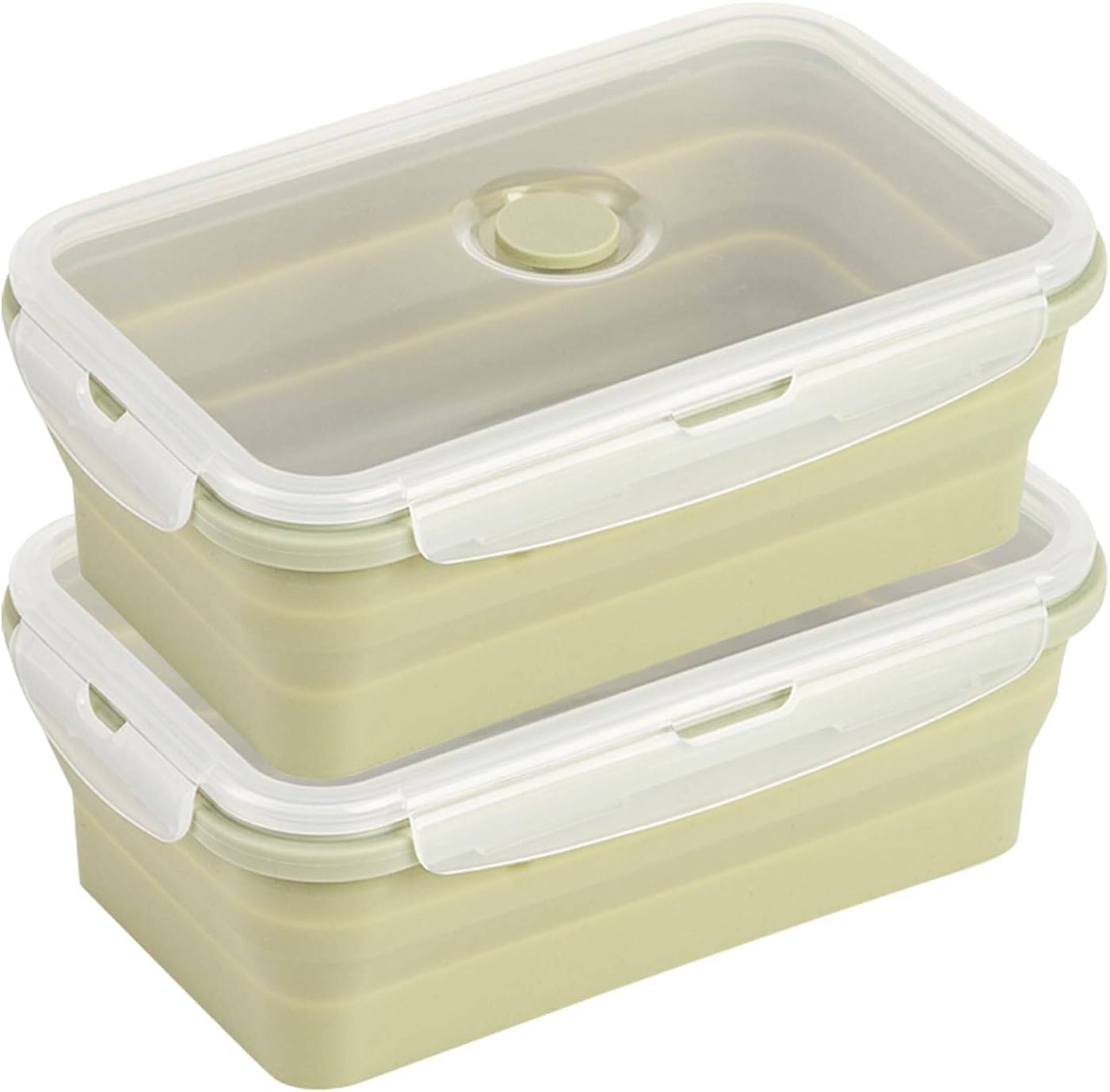 Large Collapsible Food Containers with Lids, Collapsible Bowls For Camping, Save Space, Leak-Proof Silicone Storage Bowls, 2pack 1200ml, Dishwasher, Microwave Freezer Safe