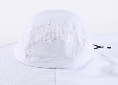 Home Prefer UPF 50+ Sun Hats for Men Women Wide Brim Fishing Hat with Neck Flap UV Protection Sunblock Safari Bucket Hat