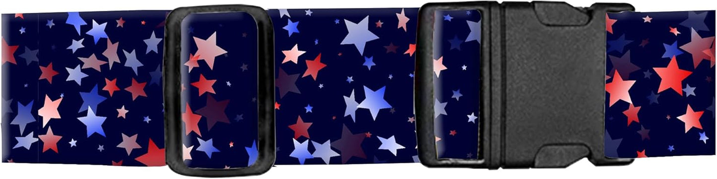 Luggage Straps for Suitcases, Adjustable Travel Belt, Durable Wide Luggage Strap, Cute Suitcase Strap Identifiers with Buckle, Bag Straps for Luggage, Luxury Colorful Stars