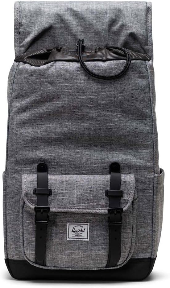 Herschel Supply Co. Little America Mid, Raven Crosshatch, One Size