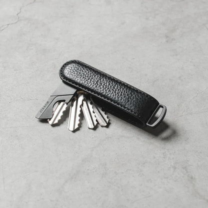 Jibbon Italian Premium Leather Key Organizer - Stylish Key Holder with Marine Grade 316 Stainless Steel, Compact EDC Keychain