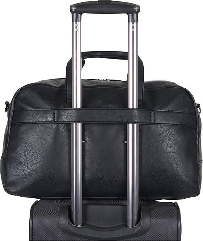 Kenneth Cole REACTION Port Stanley Duffel Pebbled Vegan Leather Carry on Shoulder Duffle Travel Bag