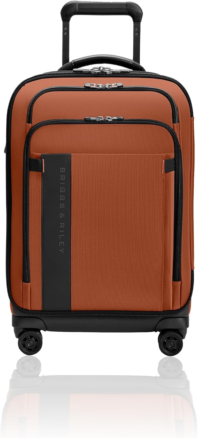 Briggs & Riley Domestic 22" Carry On Expandable Spinner - Luggage for Travel, Suitcases with Wheels, Softside Rolling Bag for Men & Women - ZDX Collection, Canyon