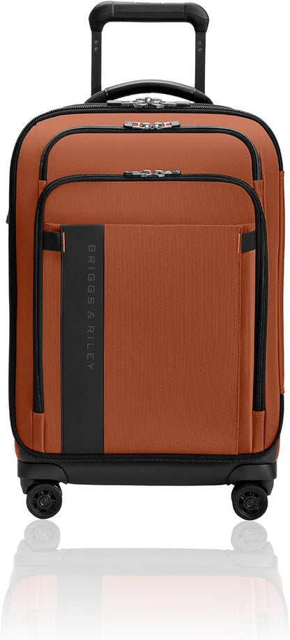 Briggs & Riley Domestic 22" Carry On Expandable Spinner - Luggage for Travel, Suitcases with Wheels, Softside Rolling Bag for Men & Women - ZDX Collection, Canyon